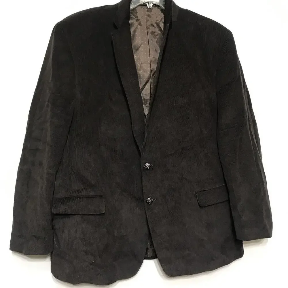 Chaps Corduroy Elbow Patches Blazer Mens 42 R Sport Coat Jacket 2 Button Brown